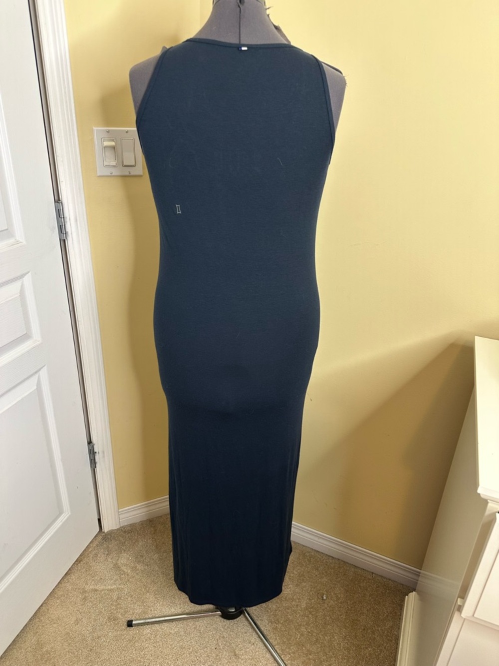 Kit and Ace navy stretchy knit maxi dress with side slit size small - Picture 6 of 10